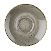 Cappuccino Saucers | Round Stonecast Saucers | 158mm Peppercorn Grey | Churchill DK567