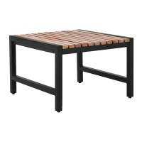 Commercial Low Bar Stools | Steel and Acacia | 4 Pack | Bolero DK904