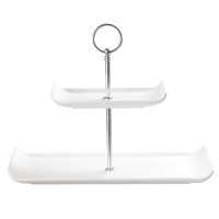 Rectangular Plate Tower | 2 Tier Plate Stand | 300mm | Churchill DL496