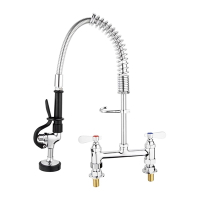 Commercial Twin Pedestal Mini Pre-Rinser | Kitchen Tap Pre-Wash | Dual Spray Station | Vogue DL832