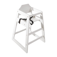 Wooden High Chair | Commercial Baby Chair | Antique White Finish | Bolero DL833