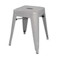 Bistro Low Stool | Galvanised Steel Bar Seating | Pack of 4 | Bolero DL875