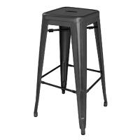 Steel Bistro High Stools | Bar Stools | Black Set of 4 | Bolero DL881
