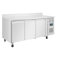Commercial Counter Door Freezer | 3 Door Under Counter Freezer | 417 Litre Capacity with Upstand | Polar DL917