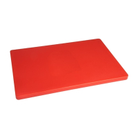 Extra Thick Low Density Chopping Board | Red Cutting Board | Large Kitchen Surface | Hygiplas HC878