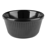 Melamine Fluted Ramekins | Black Ramekins | 76mm | Kristallon DM164