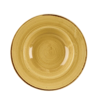 Round Wide Rim Bowl | Churchill Stonecast Bowl | 240mm | Mustard Seed Yellow | Churchill DM469