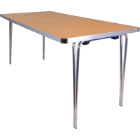 Contour Folding Table | Commercial Folding Table | 5ft Oak Finish | Gopak DM610