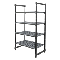 Commercial Shelving Unit | Vented Storage Rack | 4 Stationary Shelves | Cambro DM773