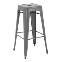 Bistro Steel High Stool | Bar Stool | Gun Metal Finish | Bolero DM934 (Pack of 4)