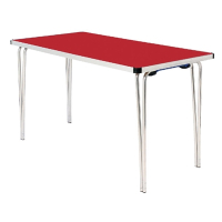 Folding Table | Contour Table | 4ft Red Rectangle | Gopak DM949