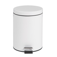 Pedal Bin | White Waste Bin | 5L Capacity | Bolero DP038