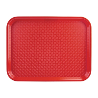 Fast Food Tray | Small Polypropylene Tray | 345mm Red | Kristallon DP213