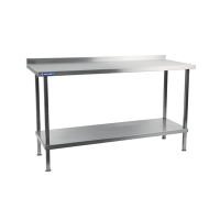 Stainless Steel Wall Table | Kitchen Prep Table | With Upstand 1500mm | Holmes DR023