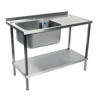 Stainless Steel Sink | Commercial Kitchen Sink | Right Hand Drainer 1200mm | Holmes DR388