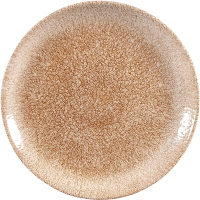 Raku Coupe Plate | Orange Ceramic Plate | 210mm Diameter | Churchill DR702