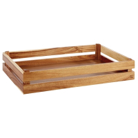 Buffet Crate | Presentation Box | Acacia Wood | GN1/1 Compatible | APS DR732