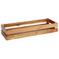 Acacia Wood Buffet Crate | GN 2/4 Container | Food Display Box | APS DR735