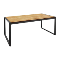 Rectangular Industrial Table | Acacia Wood and Steel Table | 1800mm Dining Table | Bolero DS157