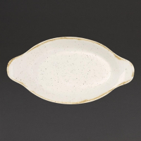 Oval Eared Dishes | Stonecast Dining Plate | 205mm Porcelain Serving Dish | Churchill DS491