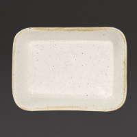 Deep Rectangular Dish | Serving Plate | 160mm Barley White | Churchill Stonecast DS494