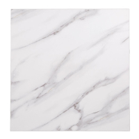 Square Table Top Marble Effect | Pre-Drilled Restaurant Table | 600mm | Bolero DT444
