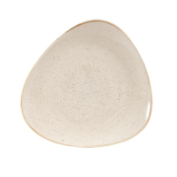Triangular Plates | Stonecast Plates | 265mm Nutmeg Cream | Churchill DW372