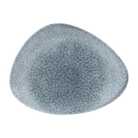 Triangular Plates | Raku Studio Prints | Topaz Blue 260mm | Churchill DW411