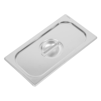 Stainless Steel Gastronorm Pan Lid | 1/3 GN Lid | Heavy Duty Kitchen Container Cover | Vogue DW457