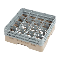 Cambro Camrack Beige 16 Compartments | Glass Rack | Max Glass Height 133mm | Cambro DW551
