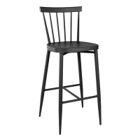 Commercial Bar Stool | High Aluminium Stool | Black Finish | 2 Pack | Bolero DX688