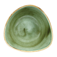 Triangular Bowl | Stonecast Bowl | 185mm Samphire Green | Churchill DY044