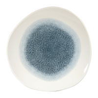 Round Trace Plates | Raku Dinner Plates | 286mm Topaz Blue | Churchill Studio Prints DY222