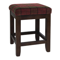 Low Stools | Tartan Upholstered Seating | Claret Red | Bolero Dale DY720