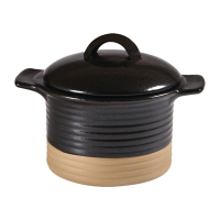 Churchill Black Igneous Cocotte | Ceramic Serving Pot | 350ml 12oz | Churchill DY788