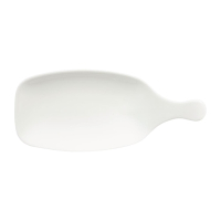 Handled Paddle | Serving Platter | 284mm White Ceramic | Churchill Bit on the Side DY857