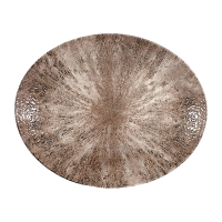 Oval Coupe Plates | Stone Zircon Brown Orbit | 270mm | Churchill DY917