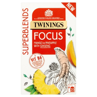 Commercial Herbal Tea Bags | Focus Superblends | 80 Pack | Twinings DZ470