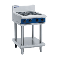 Commercial Electric Cooktop | 4 Element Hob | 600mm with Leg Stand | Blue Seal Evolution E514D-LS