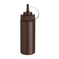 Squeeze Sauce Bottle | Brown Condiment Dispenser | 12oz Capacity | Vogue E625