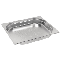 Stainless Steel Perforated Gastronorm Pan | 1/2 GN Pan | 40mm Depth | Vogue E698