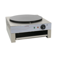 Commercial Electric Crepe Maker | Single Crepe Machine | Nonstick Cooking Surface | Modena ECL1