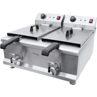 Commercial Twin Tank Electric Fryer | Deep Fat Fryer | 2x9L Capacity | Easy EDF66