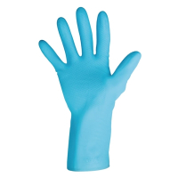 Liquid-Proof Janitorial Gloves | Light-Duty Cleaning Gloves | Blue Large | MAPA Vital 117 FA291-L