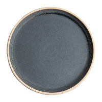 Canvas Flat Round Plate | Blue Granite Plate | 250mm Diameter | Olympia FA301