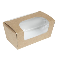 Compostable Kraft Small Cake Boxes | Eco-Friendly Bakery Packaging | With Window | Colpac FA360