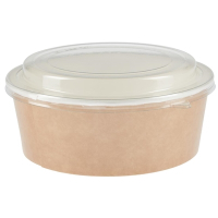 Recyclable Kraft Salad Pots | Large Food Containers | 1300ml/45oz | Colpac FA374
