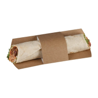 Compostable Tortilla Sleeves | Kraft Food Sleeves | 1000 Pack | Colpac FA383