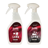 Commercial Washroom Cleaner | Cleaner and Descaler | 750ml Refill Bottles 6 Pack | SURE FA400