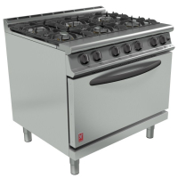 Commercial 6 Burner Gas Range | Professional Oven Range | Natural Gas | Falcon Dominator Plus G3101D